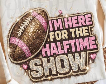 Girly Football Halftime Show PNG, Sparkly Design (Digital Download