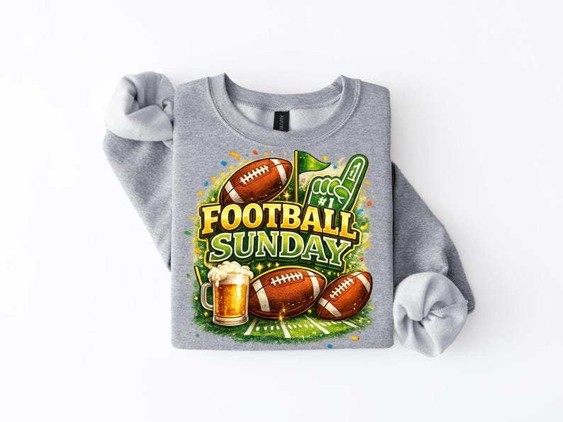 Football Sunday PNG | Game Day Shirt Design, Sublimation (Digital Download image 3