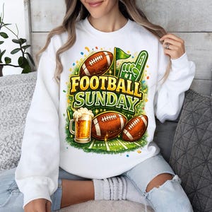 Football Sunday PNG | Game Day Shirt Design, Sublimation (Digital Download image 2