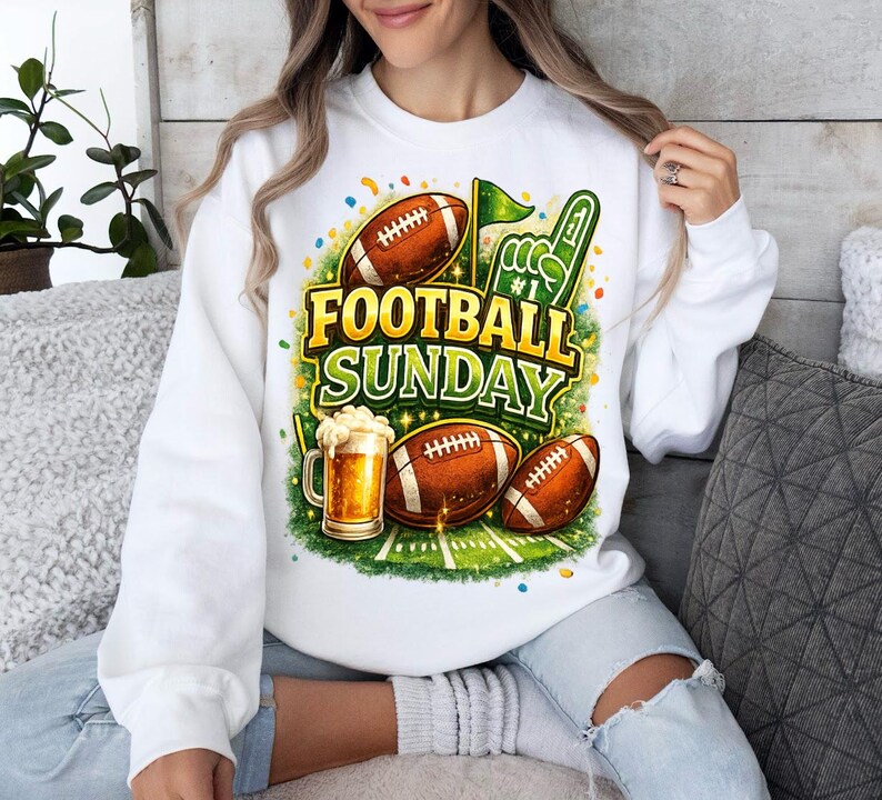 Football Sunday PNG | Game Day Shirt Design, Sublimation (Digital Download image 2