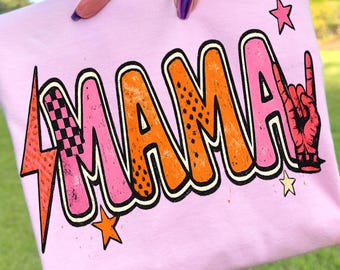 Rock n Roll Mama PNG | Grunge Alphabet Design (Digital Download)