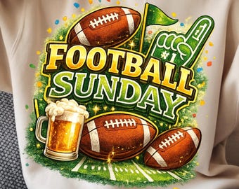 Football Sunday PNG | Game Day Shirt Design, Sublimation (Digital Download