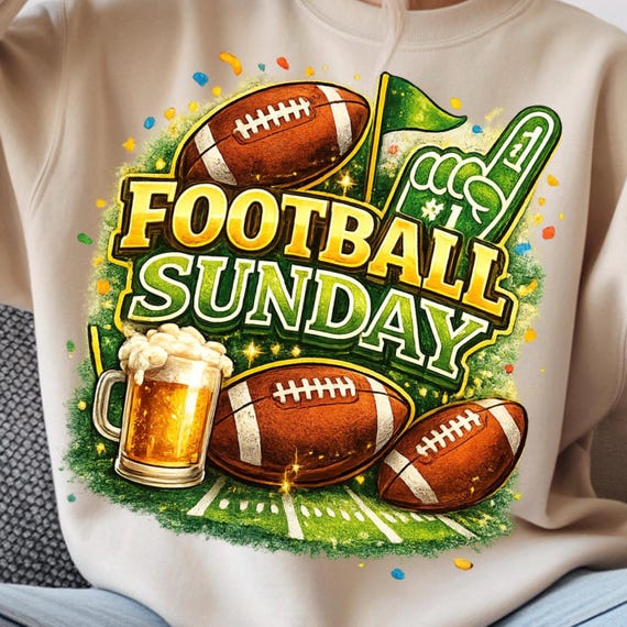 Football Sunday PNG | Game Day Shirt Design, Sublimation (Digital Download