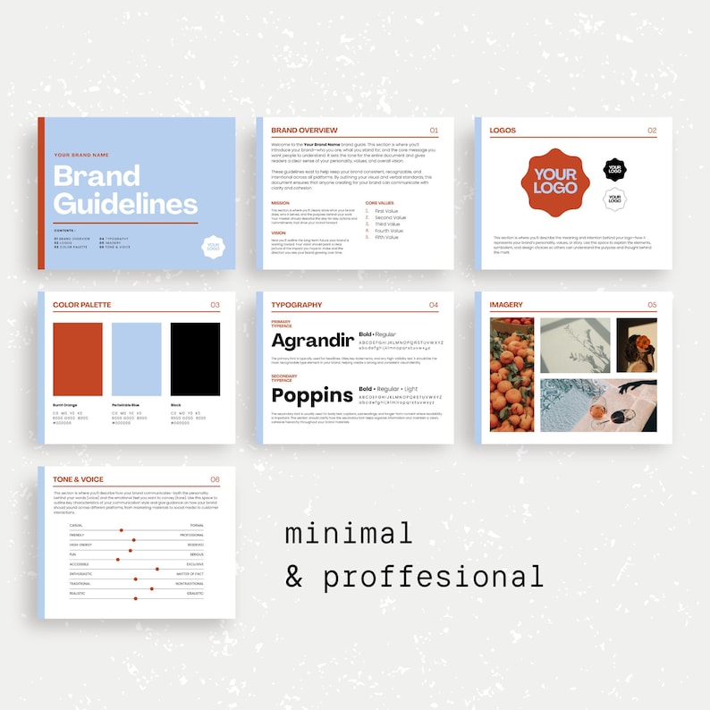 Simple Brand Guidelines Editable Canva Template | Visual Identity ...