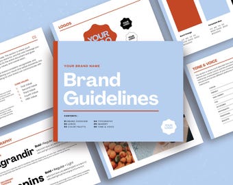 Simple Brand Guidelines Editable Canva Template | Visual Identity & Style Guide