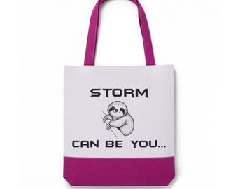 Storm Can Be You sloth design Tote Bag | Thermochromic All-Over Print
