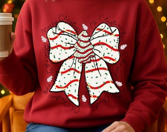 Lazo navideño rojo y verde PNG / Diseño para camisetas DIY / Descarga digital instantánea