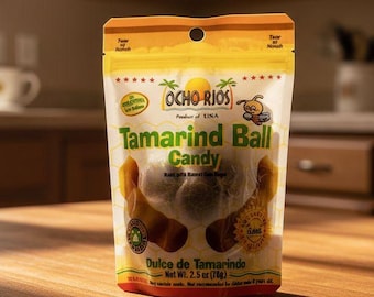 Bolitas de tamarindo de Ocho Ríos, 2.5 oz, bocadillo dulce
