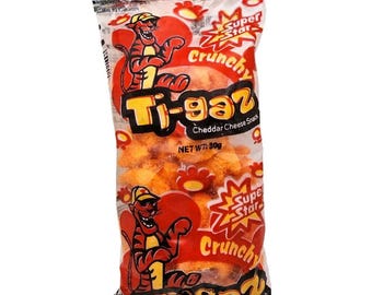 Przekąski serowe Super Star Crunch Ti-gaz Cheddar 30 g – chrupiąca przekąska o smaku