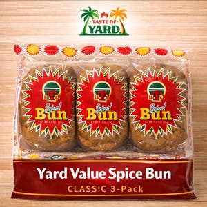 Bollos especiados clásicos Taste of Yard Yard Value, paquete de 3, bollos especiados HTB para deliciosos sándwiches