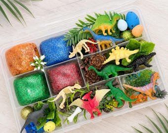 Dinosaur Play Dough Kit Sensory Play Activity Pretend Dinosaur Toy Birthday Gift Idea for Boy Sensory Playdough Kit Dinosaur Homeschool