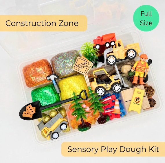 Construction Sensory Play Dough Kit Toddler Present Kid Gift Unique Birthday Gift Playdoh Kit Boy Toddler Gift Idea Play Doh Sensory Kit