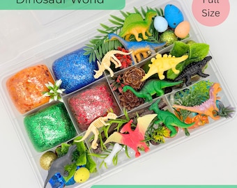 Dinosaur Sensory Play Dough Kit Creative Pretend Play Toddler Activity Screen Free Play for Kids Boy gift idea Playdough Homeschool Dinosaur