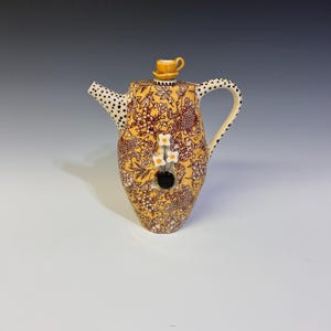 Handmade Ceramic Teapot, Flower Teapot