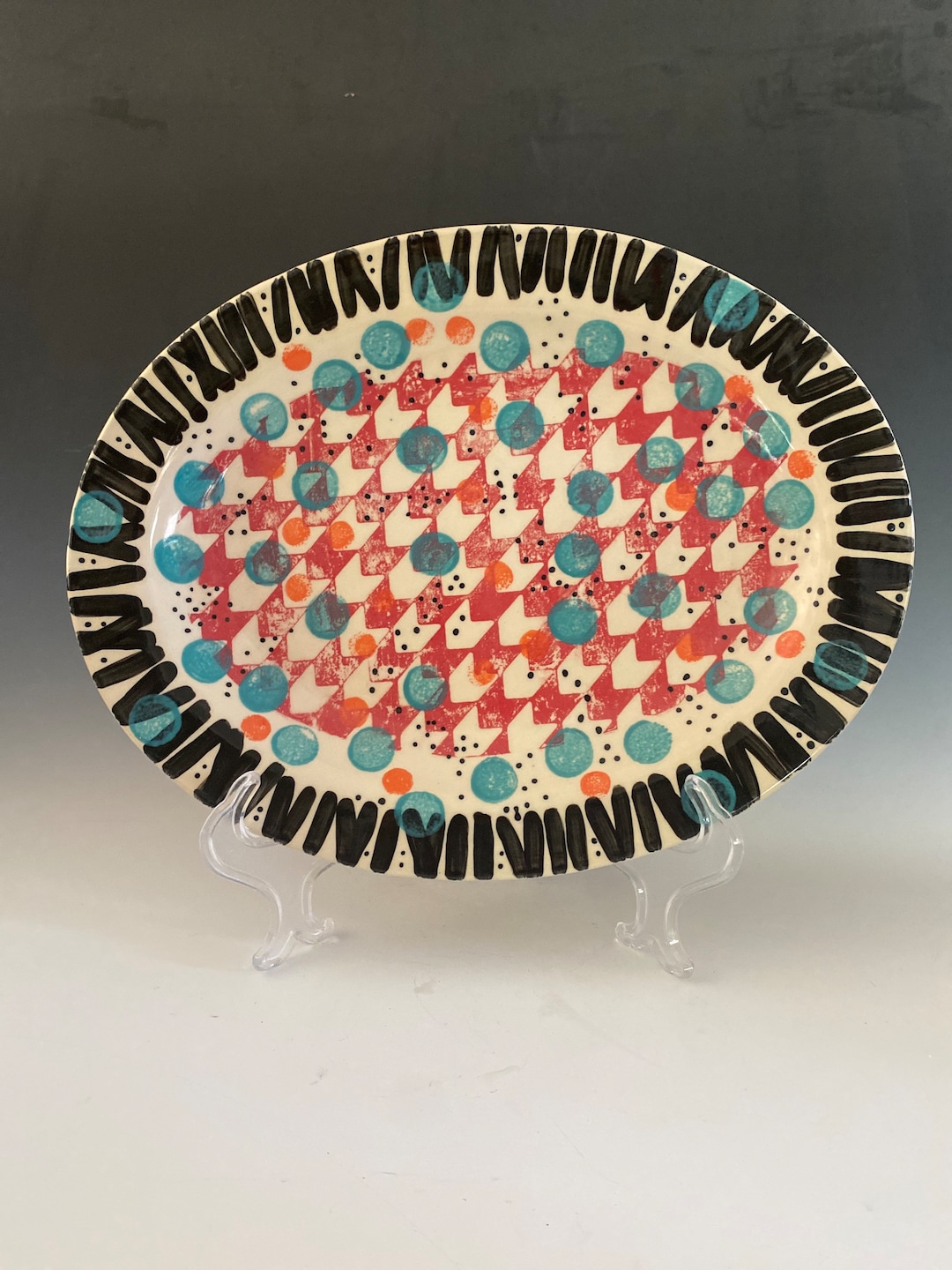 Large Ceramic Serving Platter Handmade Serving Platter Etsy