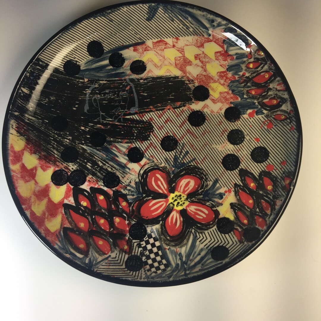 Large Ceramic Serving Platter Handmade Pottery Serving Dish Etsy