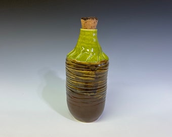 Groomsmen Gift, Handmade Ceramic Flask, Whiskey Bottle