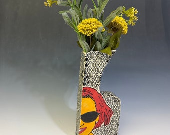 Ceramic Vase for Flowers, Large Vase