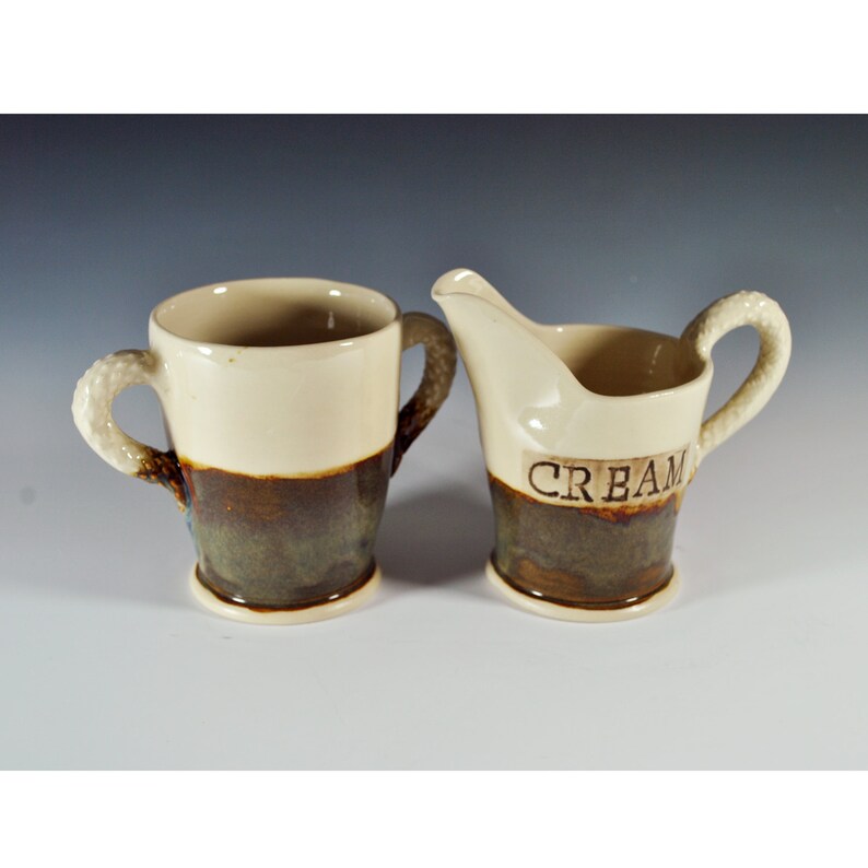 Handmade Ceramic Sugar and Creamer Set Pottery Sugar and | Etsy