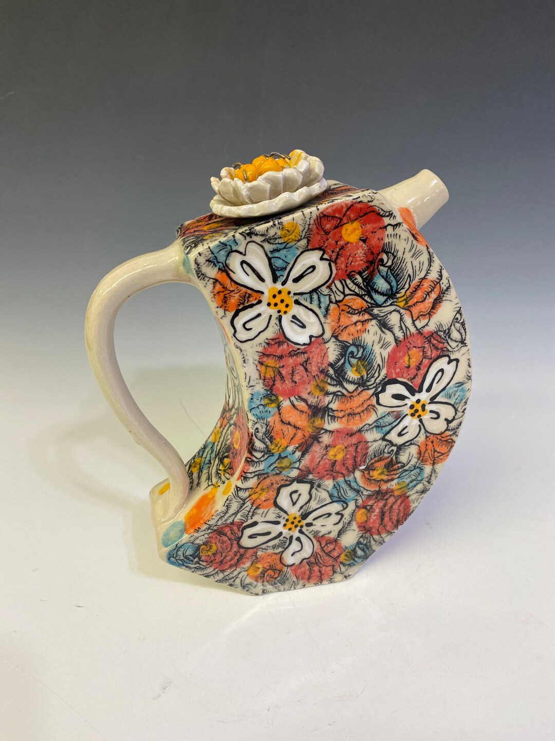 Sassy Teapot, Handmade Ceramic Teapot Etsy