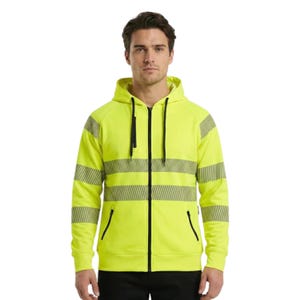 Neon Green Fleece Hoodie for Men Women Cozy Winter Pullover