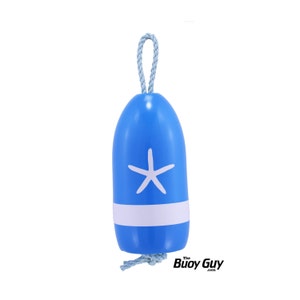 Light Blue White Starfish Hanging Decorative Maine Lobster Trap Float Buoy Personalized or Plain!