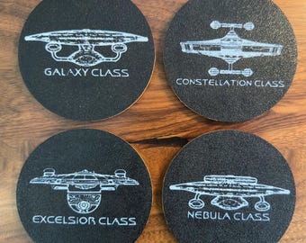 Star Trek Themen Schiffsklasse Untersetzer - Set 1