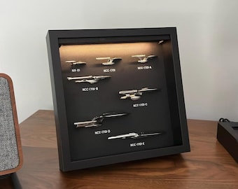 Caja de sombras de exhibición iluminada de los barcos de línea Enterprise