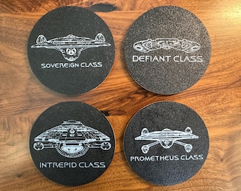 Star Trek Themen Schiffsklasse Untersetzer - Set 3