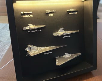 Beleuchtete Schattenbox der Republik Linienschiffe