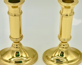 Baldwin Brass Colonial Style Candlesticks Set of Two
