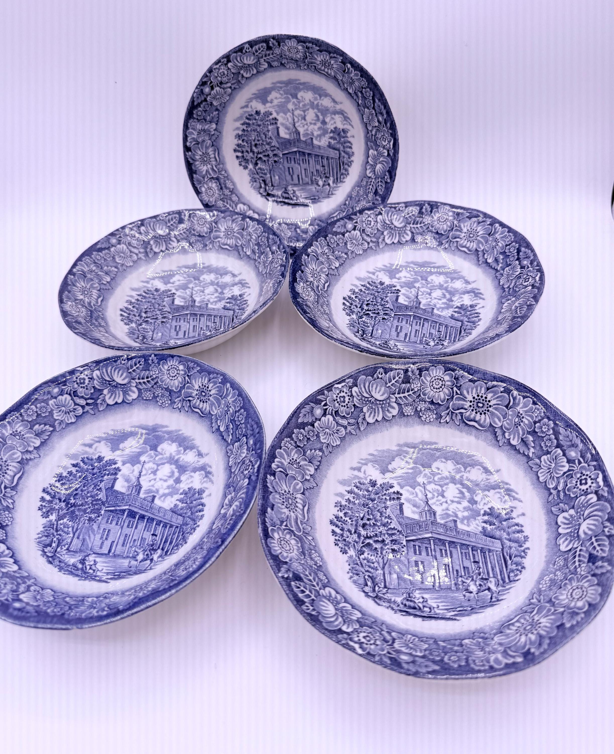 Vintage Liberty Blue Dessert Bowls - Etsy