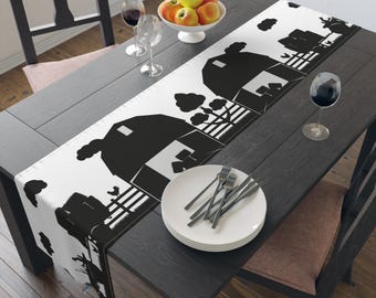 Farmhouse Barn Table Runner - Michigan Farmer - Multiple Colors