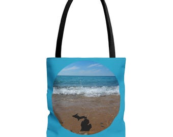 Michigan Beach Tote Bag | Lake Michigan Wave Design. Multiple color options