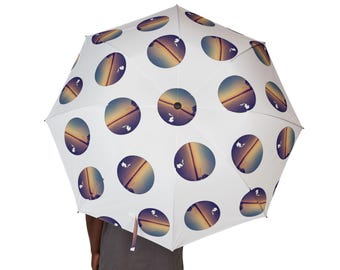 Michigan Sunset Umbrella | Foldable Rain Umbrella. Multiple color options.