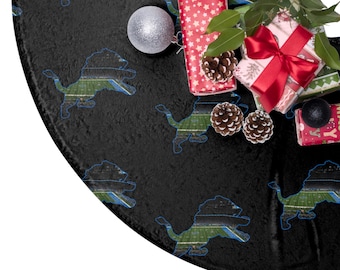 Lions Field Christmas Tree Skirt | Lions. Detroit Holiday Decor. Multiple color options.