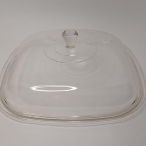 Vintage PYREX P-12-C Clear Glass Square Lid