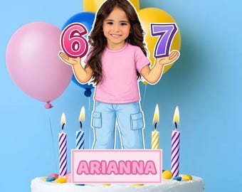 Personalisiertes Gesicht Cake Topper, Tortenstecker 6