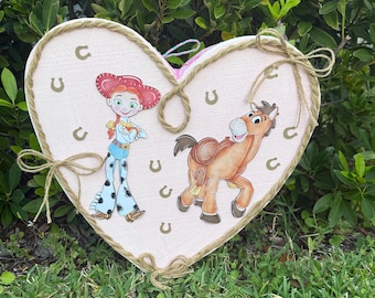 Jessie & Bullseye Piñata — Handmade | Toy Story Cowgirl Birthday | Custom Piñata for Kids Party, toy story pinata, toy story party