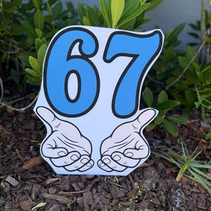 6 7 Cutout Birthday, six seven party, 6-7 Face prop, Six Seven Meme, six seven cake topper, 6 7 Personalized Six Seven cutout decoration