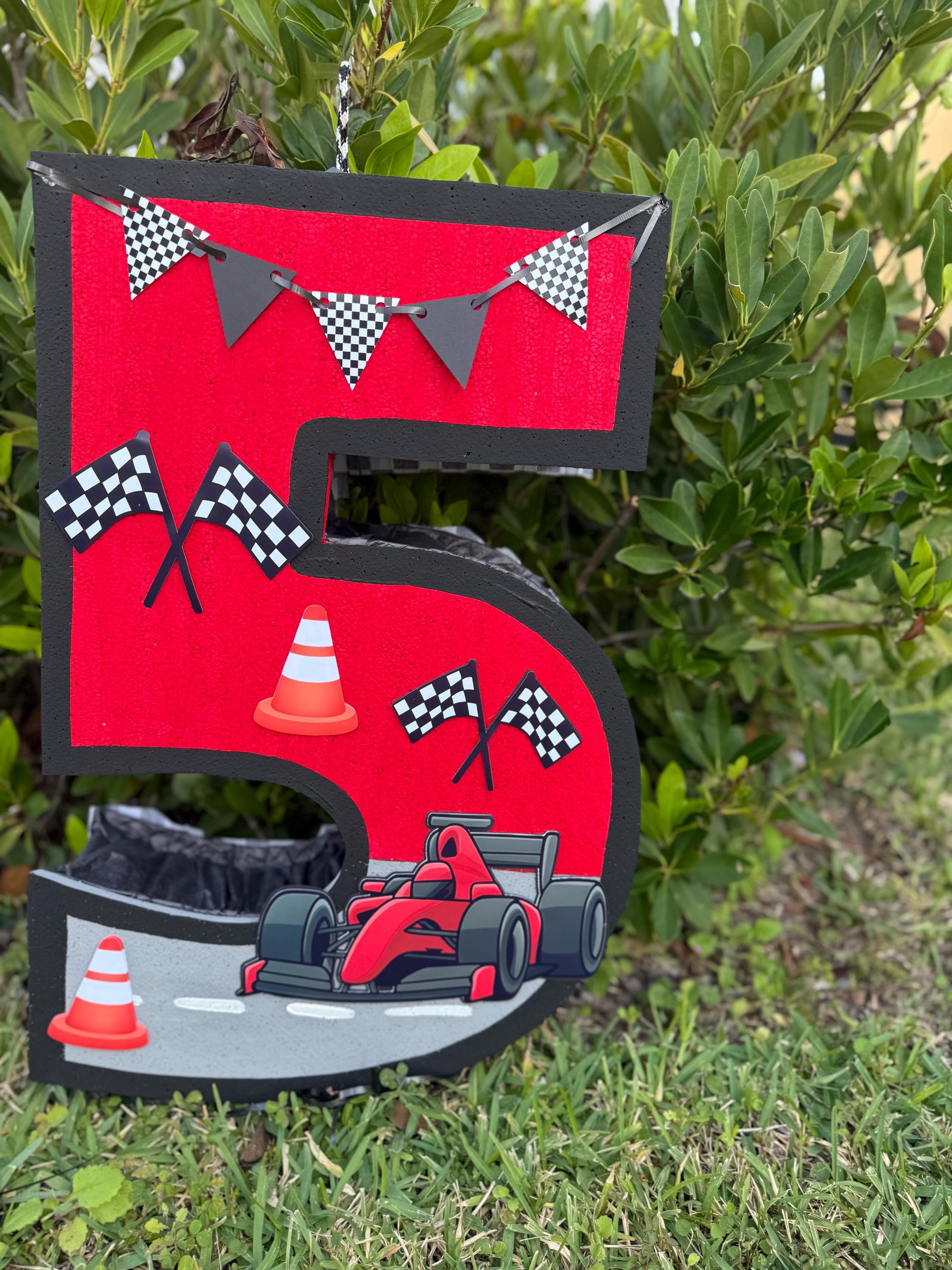 Racer Car Piñata — Handmade | Racer Car Birthday Birthday | Custom ...