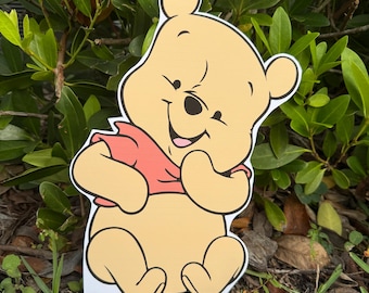 Recorte de fiesta de Winnie the Pooh, decoración de cumpleaños personalizada