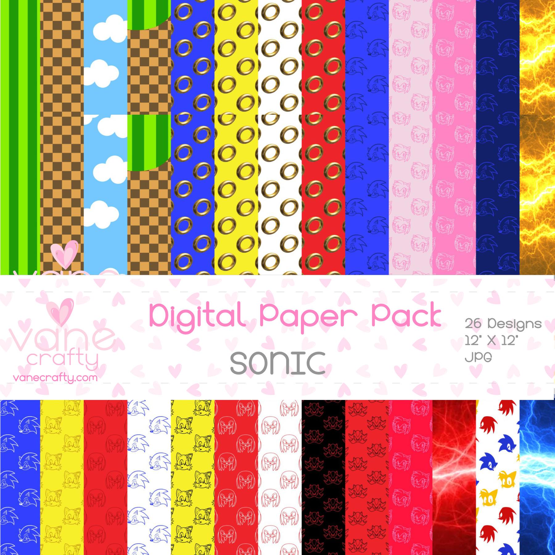 Sonic Papper Sonic, Digital Paper, Sonic Clipart, Sonic Cute, Sonic Bacground Papers ...