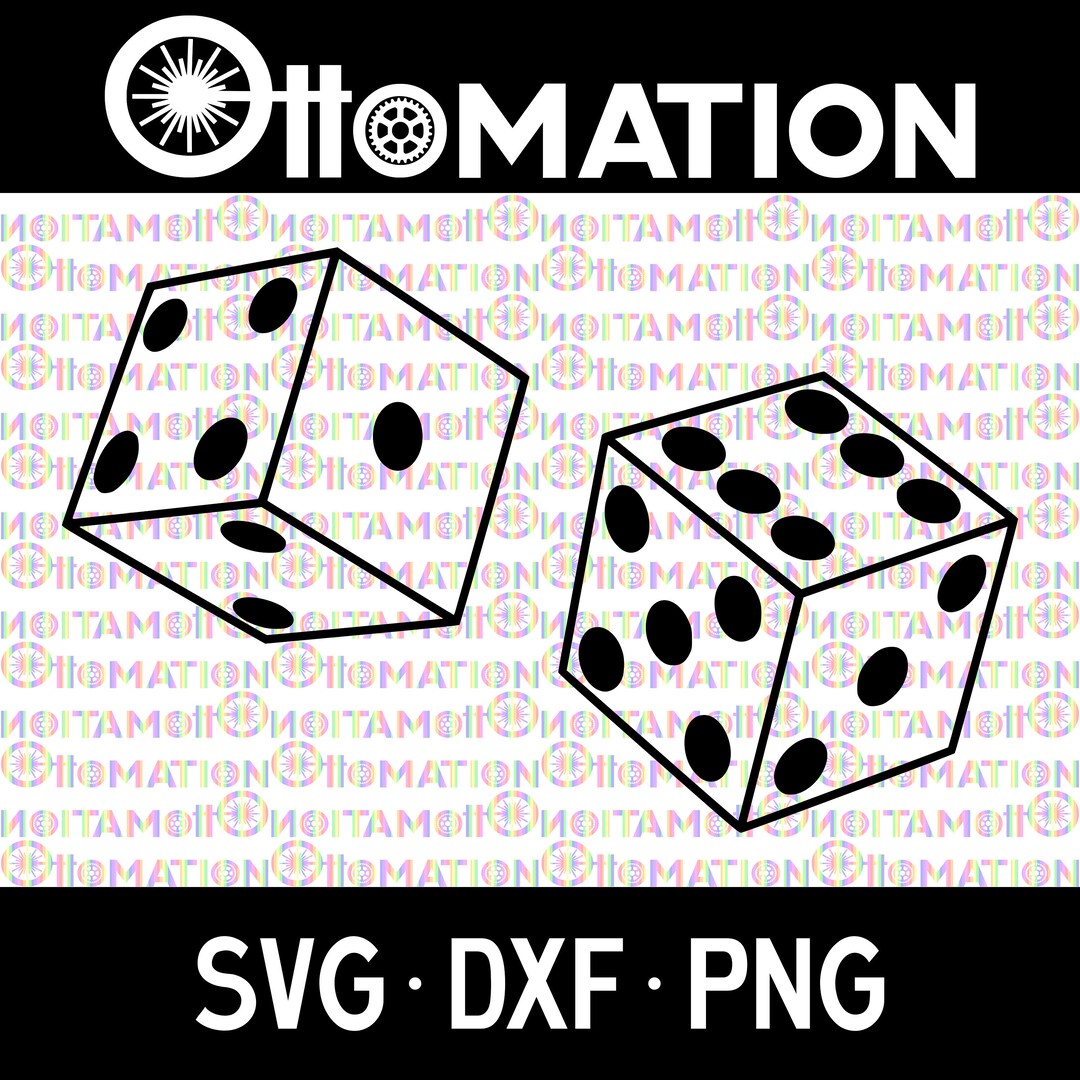 Rolling Dice SVG/DXF/PNG, Instant Digital Download for Silhouette & Cricut, Individual Svg/dxf