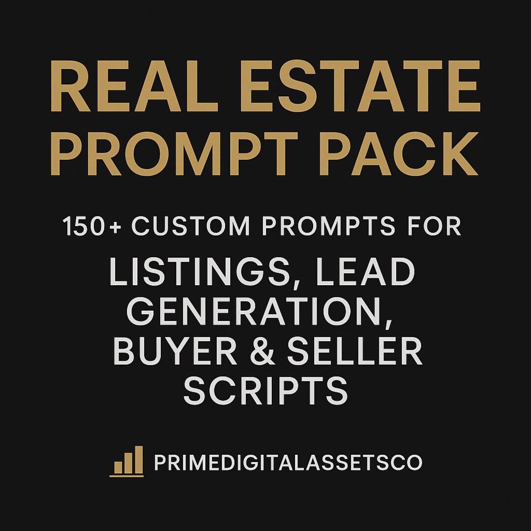 Real Estate Chatgpt Prompts | 150+ Lead Generation Scripts (PDF) - Etsy