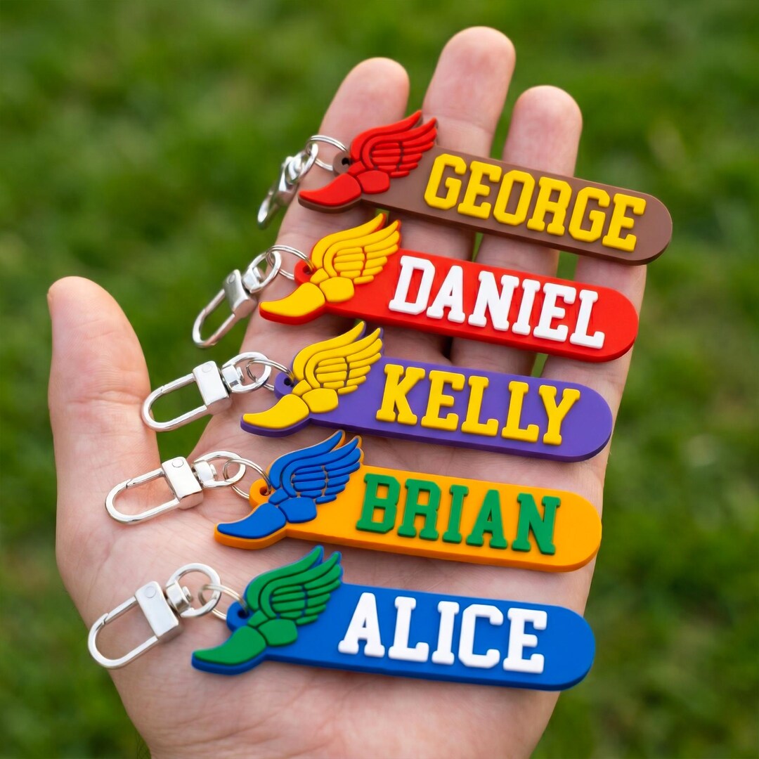 Track Key Ring Custom Track and Field Name Keychain, Personalized Runner Bag Charm ...