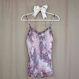 Silk Chiffon Beaded Camisole, Size 4, Side Zip, Fully Lined