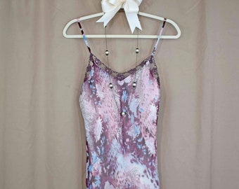 Silk Chiffon Beaded Camisole, Size 4, Side Zip, Fully Lined