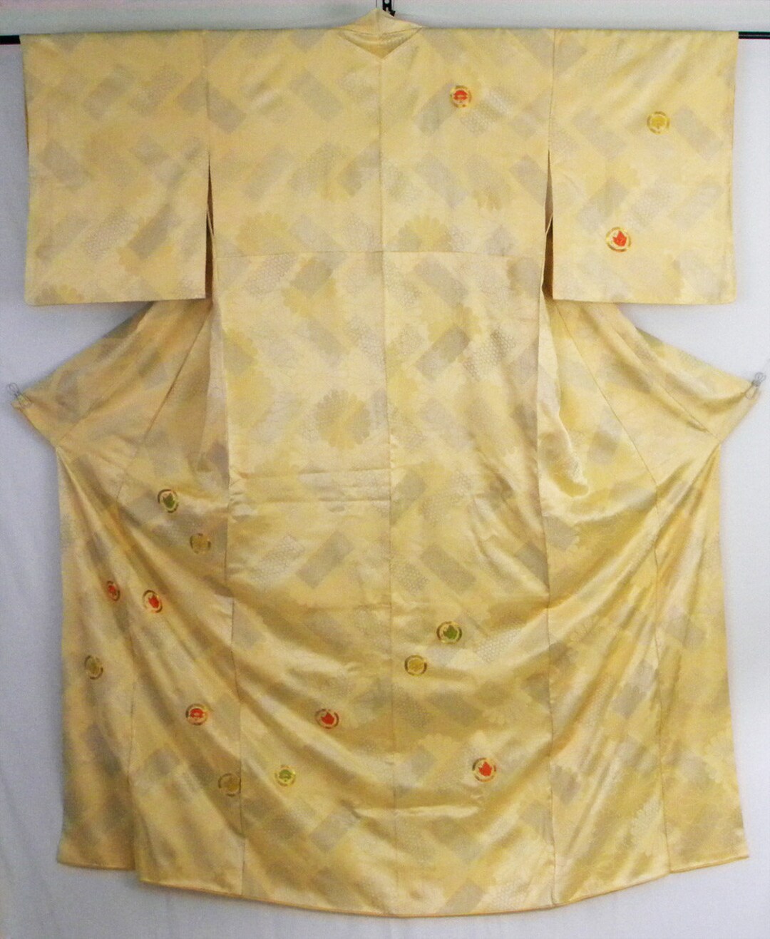 Vintage Japanese Silk Kimono Tsukesage Pale Gold Silk - Etsy
