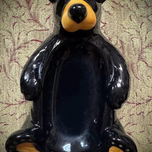 Black Bear Ceramic Soap Dish